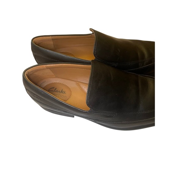 Clarks Collection Black Leather Slip On‎ Loafers Dress Shoes Men's 10 .5 - Picture 9 of 9
